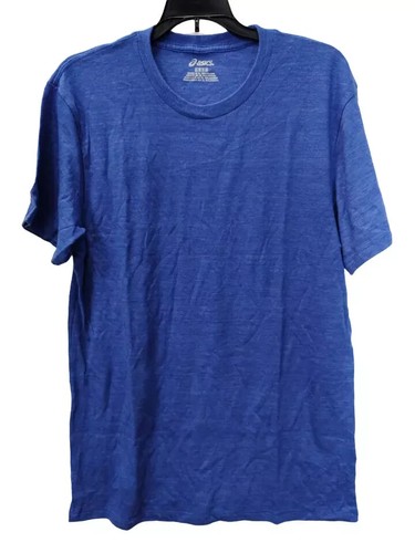 ASICS Men's Short Sleeve Team Tech Tee Royal Heather MEDIUM - Picture 2 of 7