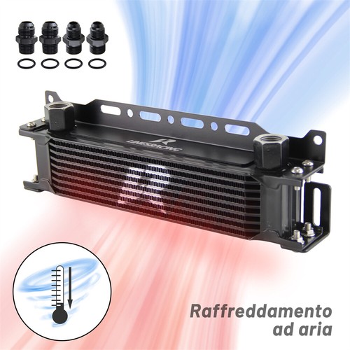 Universal 9 Row G1/2" 248mm Oil Cooler With 2PCS AN8 & A10 Fittings + Bracket BK - Picture 8 of 10