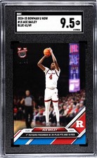 2024-25 Ace Bailey Bowman NOW Rookie Card #15 Rutgers SGC 9.5 Blue Parallel #/49. rookie card picture