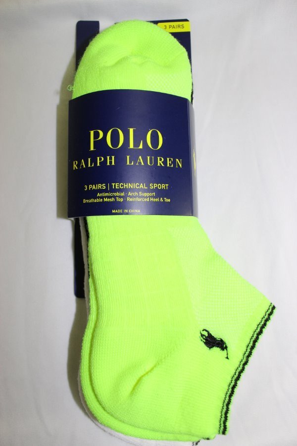 PONY POLO Ralph Lauren Calze Tecniche Sportive Classiche ~Nuove con etichette~ Confezione da 3