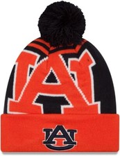 New Era Auburn Tigers NCAA Logo Whiz 2" Cuffed Knit Hat Pom Beanie