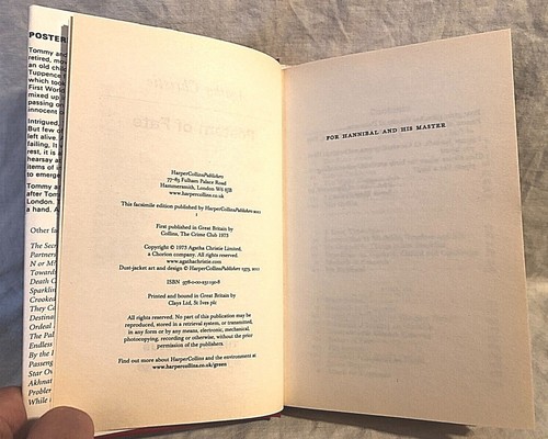 Agatha Christie - Postern of Fate - Facsimile of the 1973 1st Ed, 2011 - As New - Picture 6 of 8