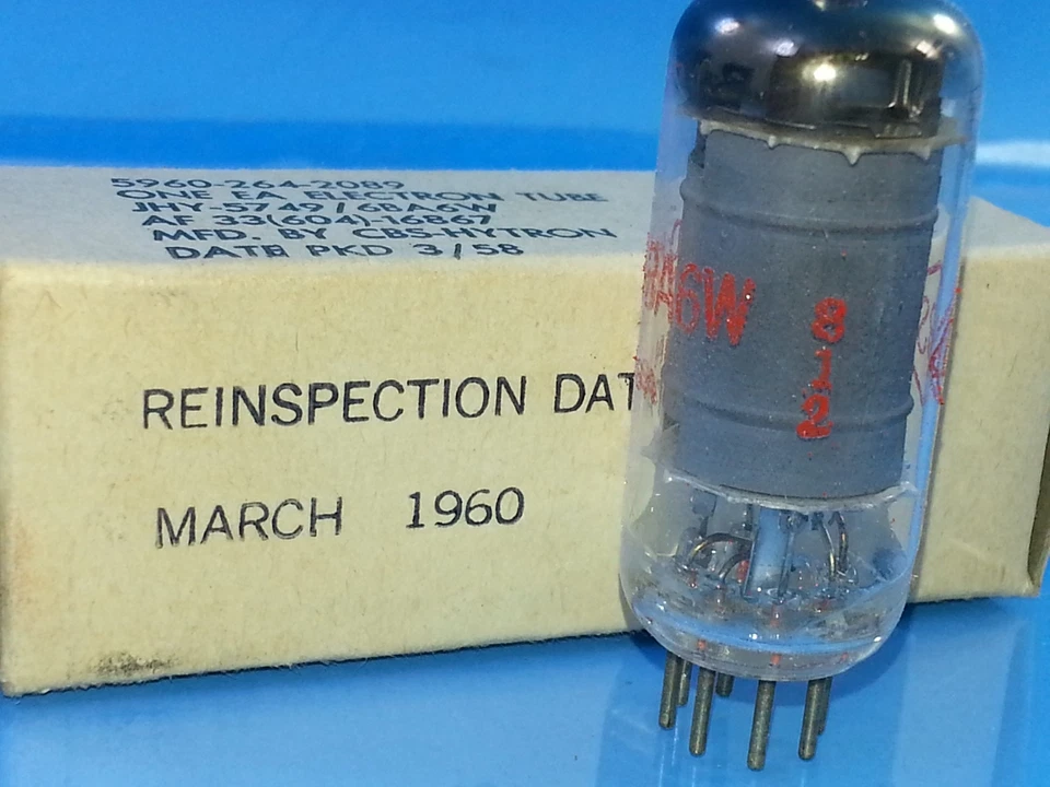 TUBO CBS HYTRON 5749 6BA6 W EF93 CV454 SUPER DULCE ÚNICO NUEVO EN CAJA ORIGINAL Foto 3 de 4