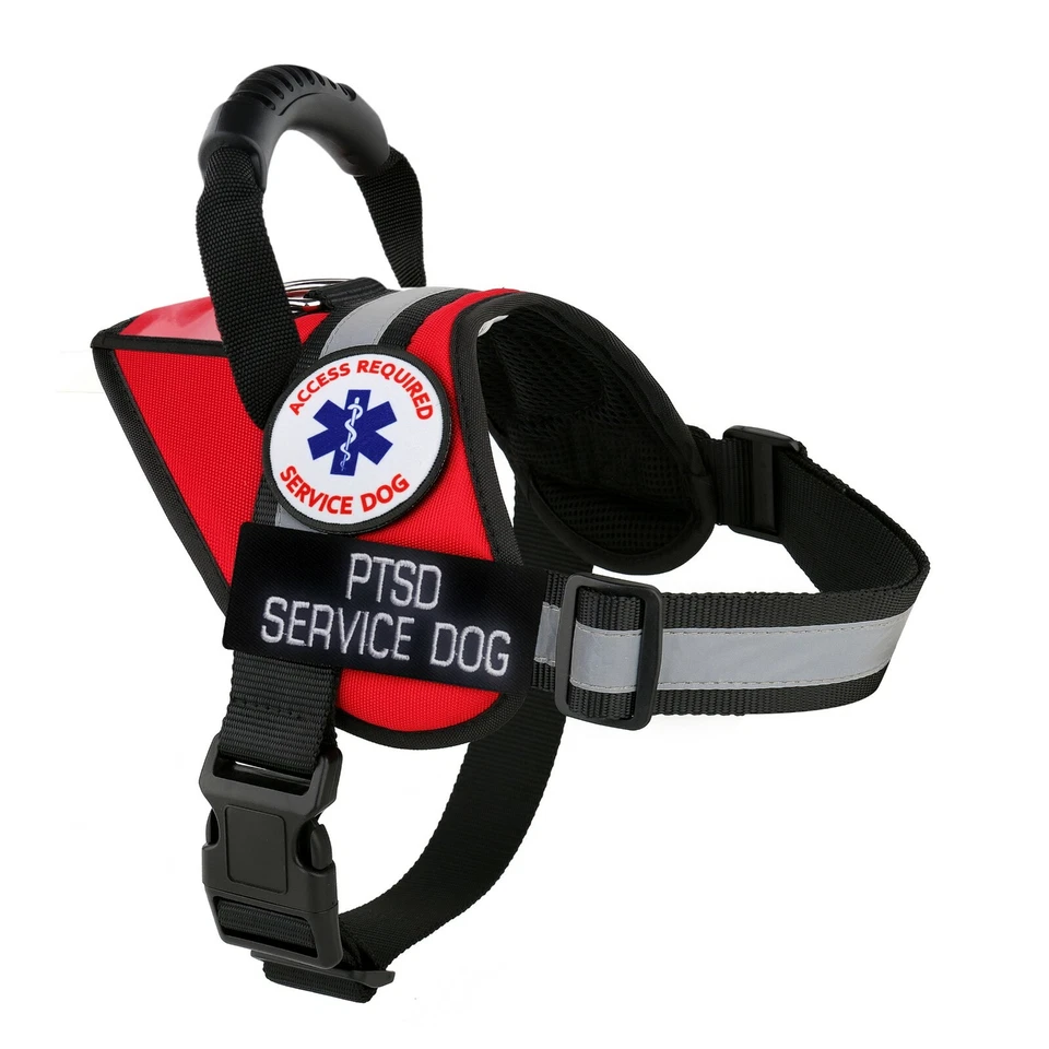 Chaleco arnés reflectante impermeable + parches ALL ACCESS CANINE™ Service para perros PTSD Foto 2 de 4