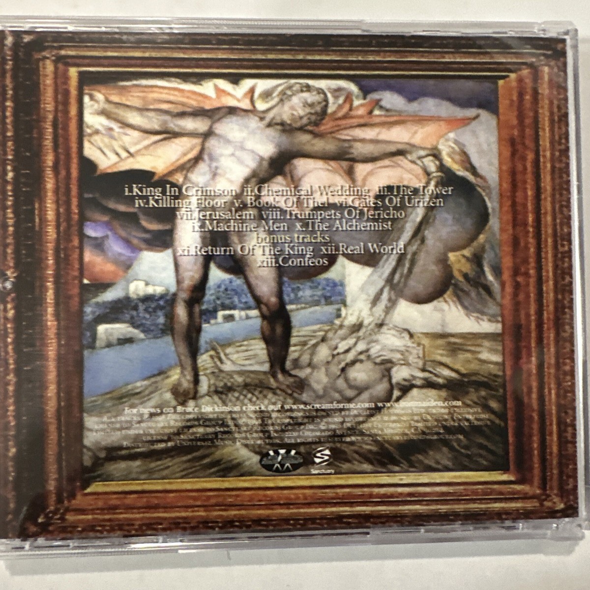 Bruce Dickinson - The Chemical Wedding CD 1998 CMC ENT 06076