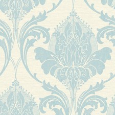 CROWN ZAHRA DUCK EGG WALLPAPER DAMASK QUALITY FEATURE DESIGNER M1157