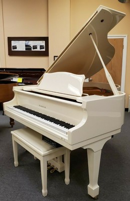 mini grand piano white