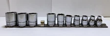Snap-On 11 Piece Socket Set FS081-FS281 1/4" to 7/8" *READ*