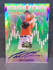 MIKE BAUMANN SP RC AUTO #21/75 ~ 2019 LEAF VALIANT “RISING STOCK” ORIOLES!