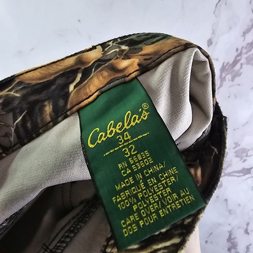 Cabelas Pants Mens 34 X 32 Camo Hunting Fleece Woodland Seclusion 3D Velvet BDU - Picture 3 of 12