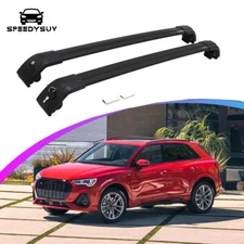 US Stock For Audi Q3 2019-2025 Black Cross Bar Roof Rack Rail Anti-Theft Carrier
