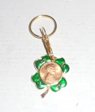 Lucky Penny Coin Token Keychain 1975 Birthday Cent Lottery Ticket Scratcher Cent