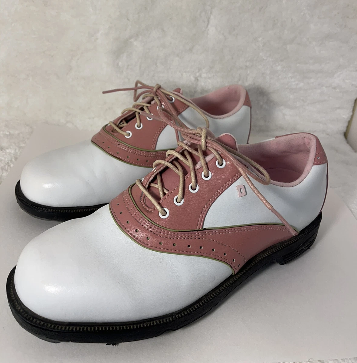 Dexter Golf Nantucket 50 s 60 s Vintage Pink White Saddle Golf