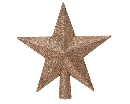 Christbaumspitze Stern Glitzer 19cm Kunststoff Weihnachtsbaumspitze einfarbig - Bild 7 von 26