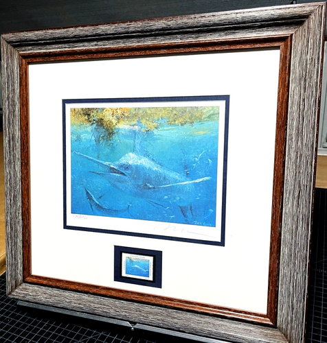 Randall McKissick 1993 Coastal Conservation Association CCA Stamp Print - Framed - Afbeelding 1 van 9