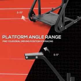 Supllueer Racing Simulator Cockpit Stand With Red Seat Fit Logitech G920 G29G923