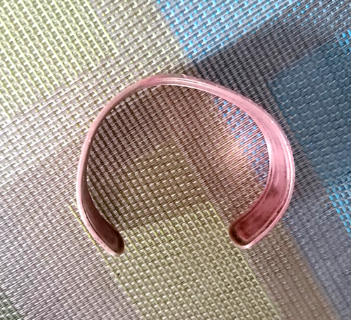 Vintage massives Kupfer Südwesten Indianer Stamm Manschette Armband verstellbar - Bild 2 von 8