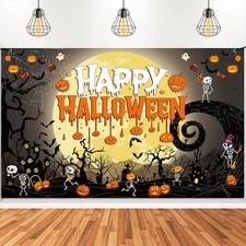Happy Halloween Backdrop Banner - 70.8 inches x 43.3 inches,
