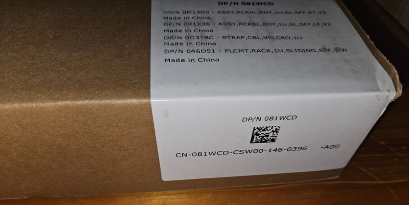 Dell PN KIT 081WCD 1U Sliding ReadyRails II A7