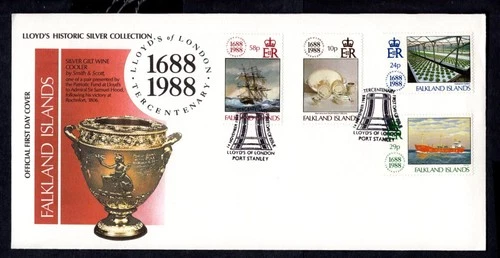 Falkland Islands - 1988 Lloyds of London Tercentenary First Day Cover