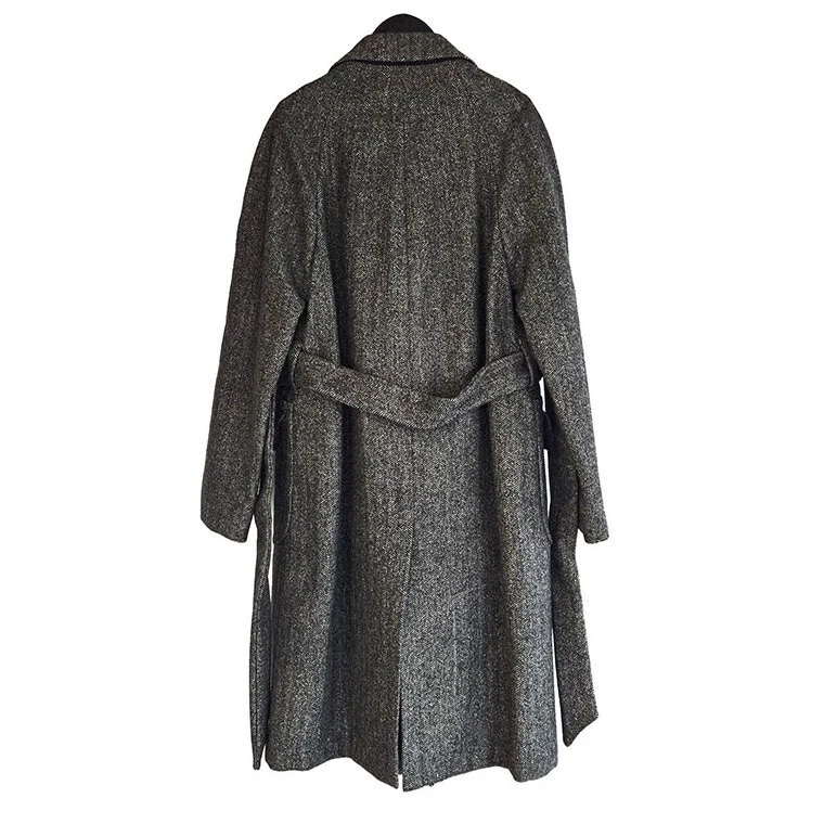 Cappotto Gucci doppia spina di pesce tweed cintura 637043 66531617