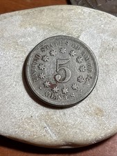 1867 Shield Nickel US Coin 5 Cents