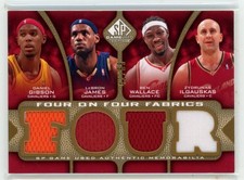 2009-10 UD SPGU LeBron James Wallace BUCKS CAVS Game-Used 8 Patches /65 w/ COA