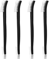 4 Pcs Double-Ended Nylon Detailing Cleaning Brushes, 7 Inch Small Black 