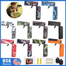 2.0 Upgraded Lifecard Folding Toy Gun Soft Bullet Blaster Alloy Model Gift OY