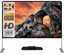 Projector Screen with Stand 100 inch Portable Projection Screen 16:9 4K HD Rear