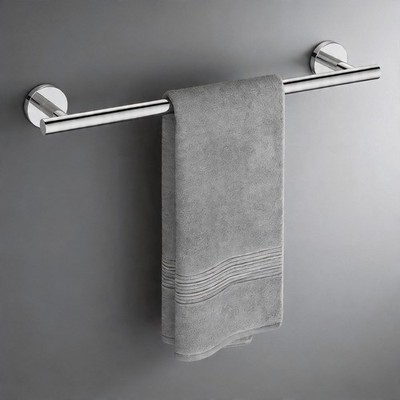 USHOWER 18'' Bathroom Towel Bar Polished Chrome SUS304 Stainless Steel Wall Mount