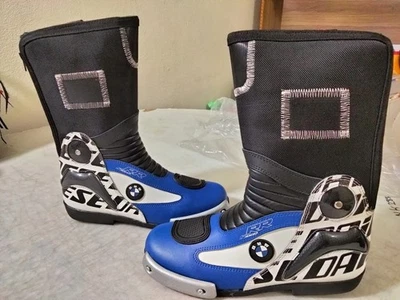 Moto Cuir Bottes Homme Bottes De Motard En Cuir Bottes De Moto En Cuir Courses - Photo 1/4