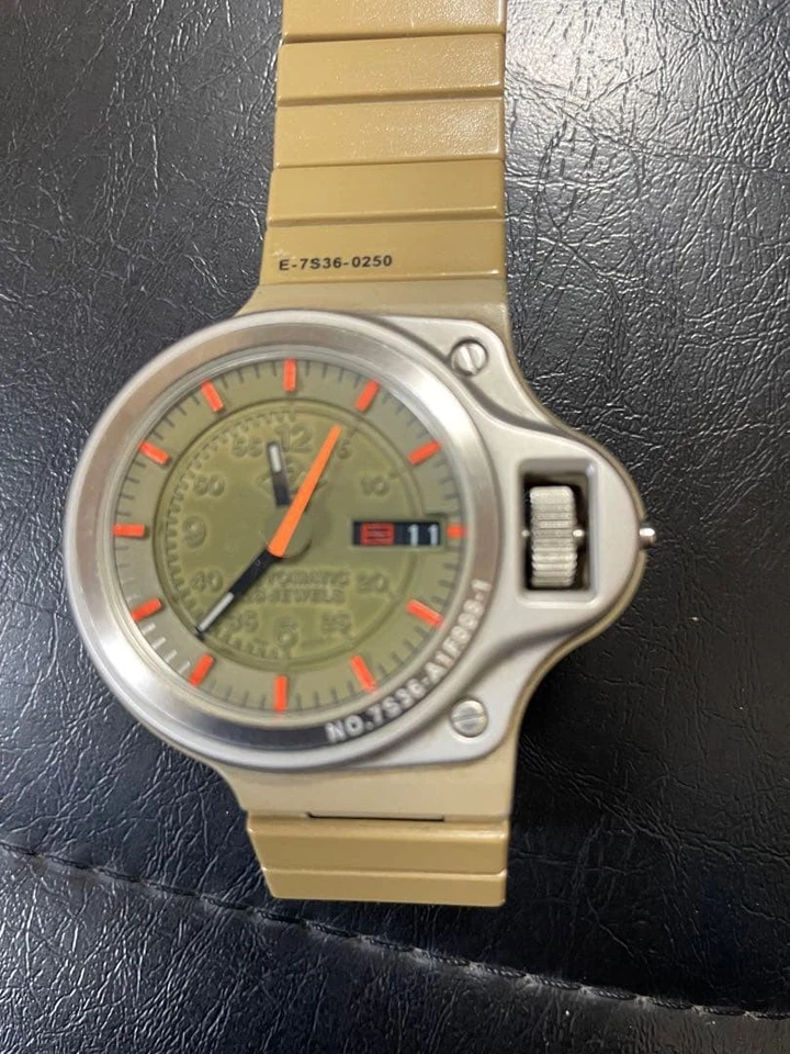 Reloj de pulsera automático SEIKO CABANE De ZUCCA tablero Giugiaro 7S36-0250 16 cm Foto 3 de 4