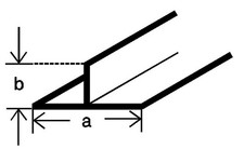 T-Profil 3 x 2mm, L=30cm - 2 St&uuml;ck - Messing gefr&auml;st - f&uuml;r Bastler