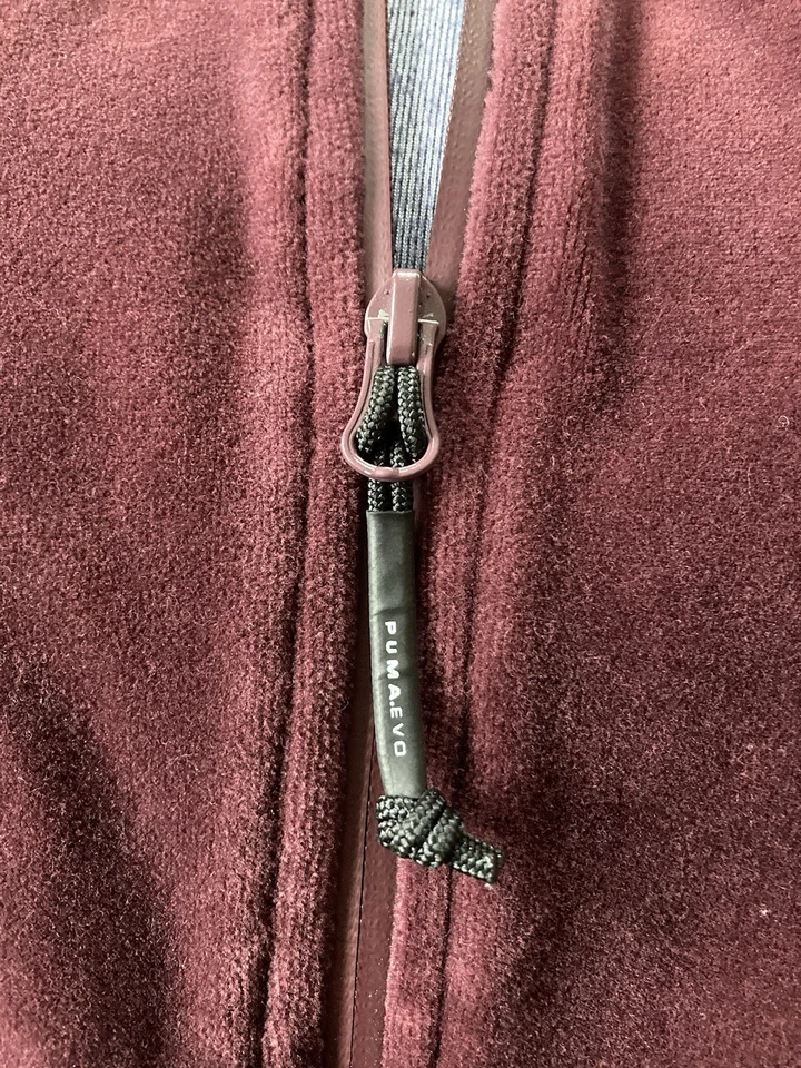 Chaqueta PUMA Para Hombre Iconic Velour T7 Track '68 Cremallera Completa Borgoña Púrpura Talla Pequeña Foto 4 de 4