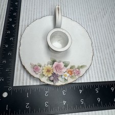 Lefton China Vintage Candle Holder With Flowers