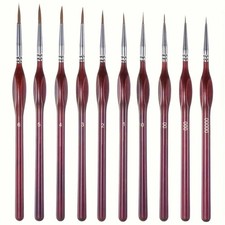 Premium Paint Brushes Set of 10 Miniature Extra Fine Detail Model Craft Nail Art