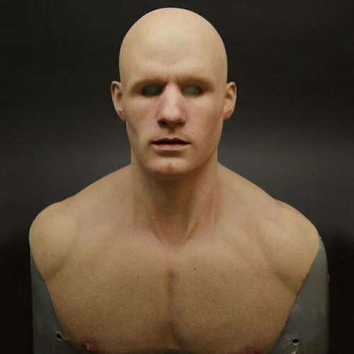 Realistic Male Latex Face Mask Fancy DressHalloween Cosplay Costume Party Prop - Picture 6 of 8