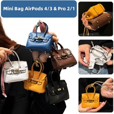 For Apple AirPods Pro 2/1  AirPod 4/3 PU Leather Mini Bag Protective Case Cover