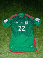 2022 Authentic Mexico Home Jersey Hirving Lozano World Cup Vs Poland Size Medium