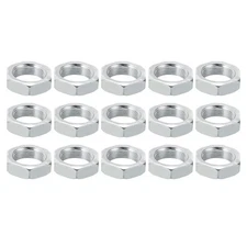15pcs M18x1.0 Steel Hex Nuts Metric Thread Zinc Finished Hardware Nut 8mm Height
