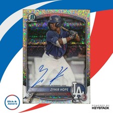 2025 Bowman Zyhir Hope Chrome Prospect Auto Speckle Refractor 221/299 LA Dodgers