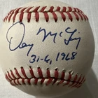 Denny McLain Signed Official American League Baseball Ball 1968 Season 31-6