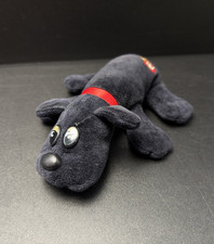 Vintage Tonka Pound Puppies Black Puppy Dog w/ Collar Plush Toy