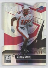 2006 Donruss Elite Rookie Status Red Die-Cut 7/15 Martin Nance #190 Auto 0nr3