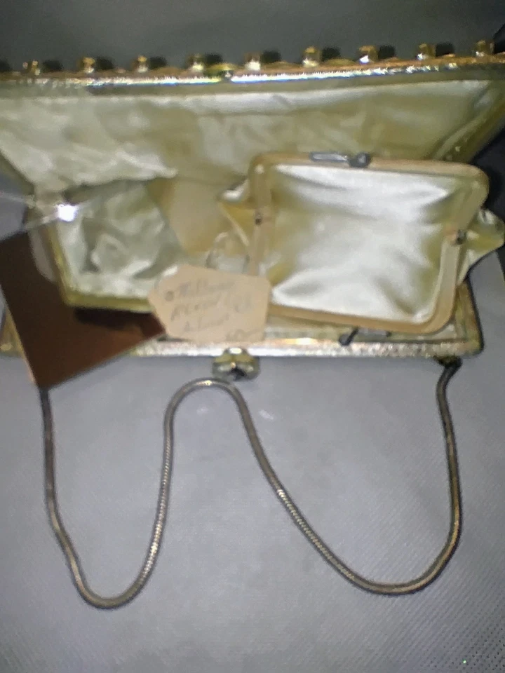 Antique Rhinestone 1920s Evening Bag, Purse, Mirror West Germany, WALBORG - Image 3 of 4