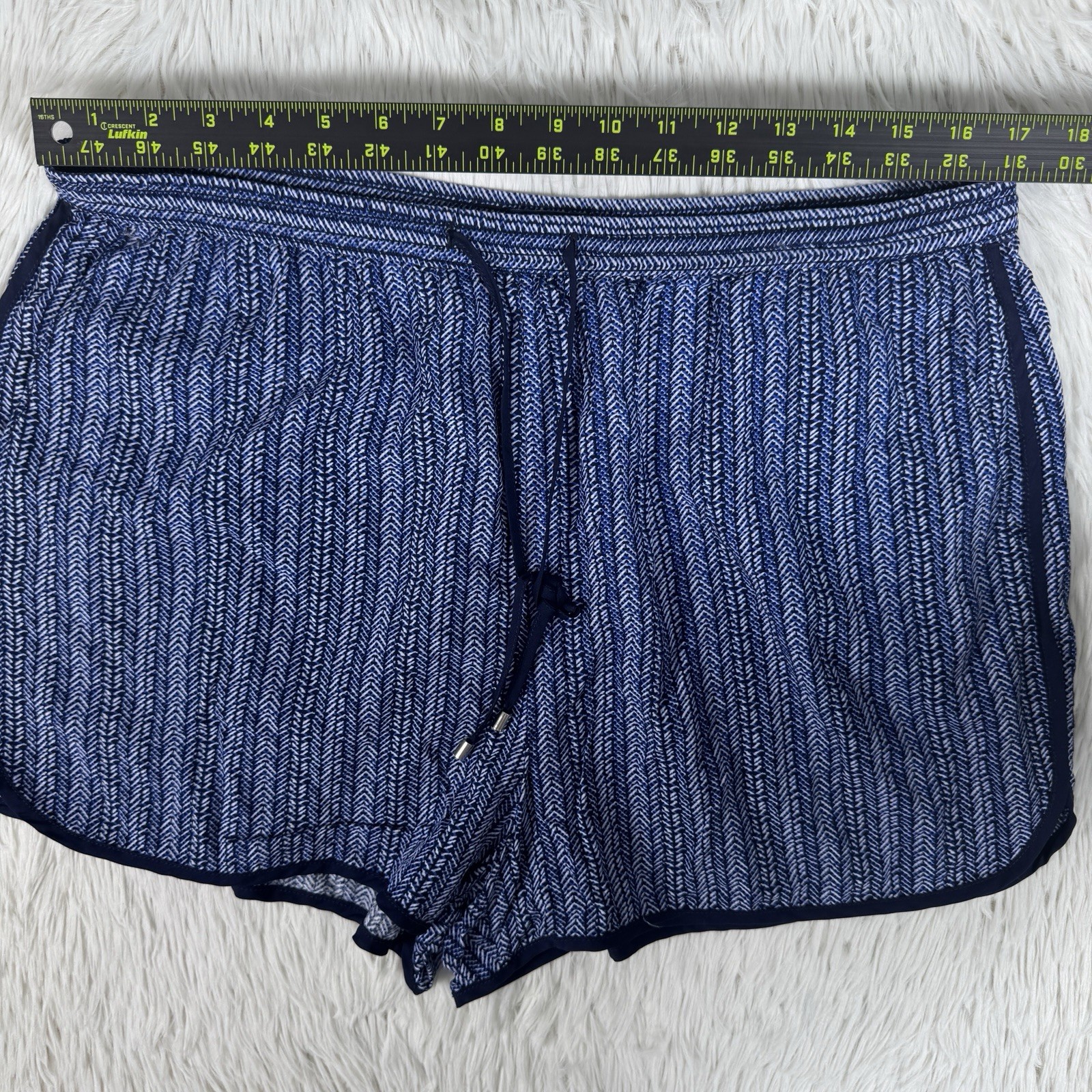 Gap 1969 Blue White Pattern Pull-On Drawstring Ca… - image 5