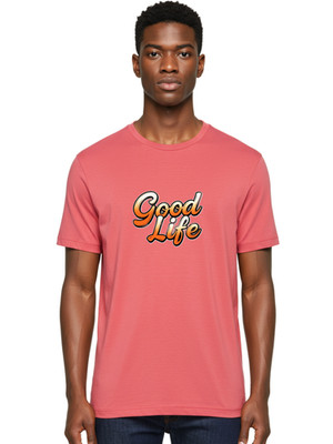 Good-Life-15 Mens Graphic Tee, 100% Cotton, Casual Summer Wear