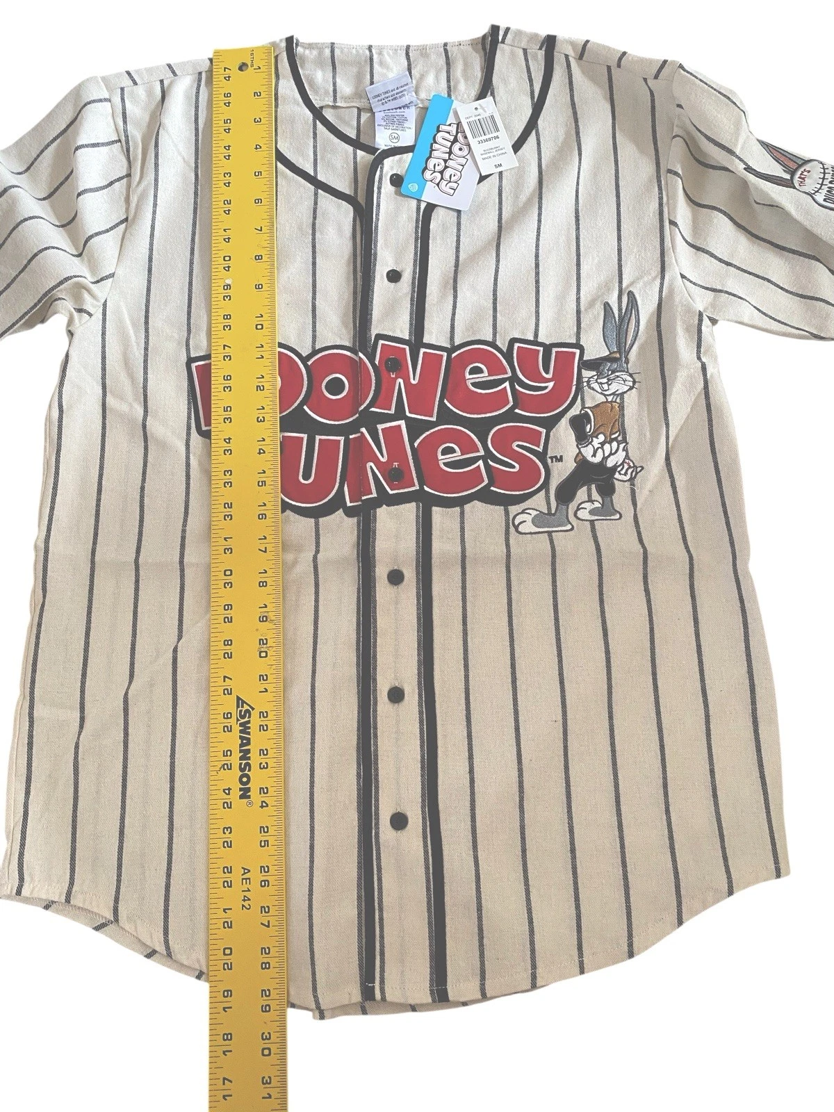 Looney Tunes Bugs Bunny Striped Baseball Jersey