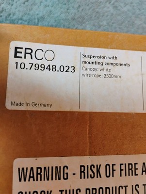 ERCO   Suspension Light Mounting Canopy Kit